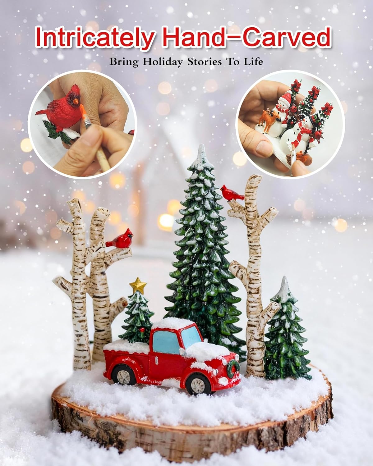 Extra Large Christmas Snow Globes Christmas Lantern, 12.99" Musical Snow Globe with 8 Songs, Santa Snowglobe for Kids Adults, 6H Timer Dual Power, Lighted Christmas Decorations Indoor Gifts