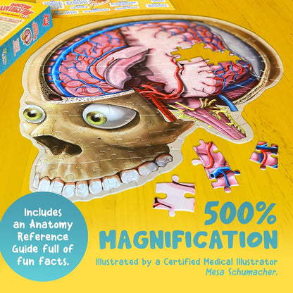 Human Anatomy Kids Floor Puzzle - Dr Livingston Jr's 100-Piece Full Body Jigsaw Puzzle - 4 FT Medically Accurate Floor Puzzles for Kids Ages 6-8, 4-8, 8-10 - Educational Toys for Children, Toddlers