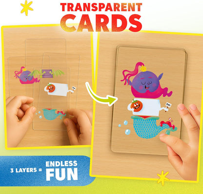 Kidrox Squad Alphabet Flashcards for Kids – 26 Slide-Reveal Cards in English & Spanish | Magic Pull-Tab Bilingual Learning Game for Toddlers & Preschoolers Age 3+