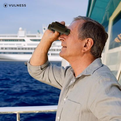 Binoculars for Adults | Compact Small Mini Travel Binocular for Bird Watching High Powered Electronics Cruise Ship Essentials Norwegian Alaska Must Haves Hiking Camping Gear a by VULNESS (Black, 8X21)