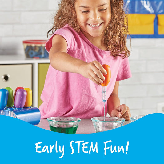Learning Resources Jumbo Eyedroppers - Science Experiments for Kids, Sensory Water Table Toys, Toddler Tools, Preschool STEM, Fine Motor Skills Toys, Droppers for Kids, Craft Materials, Water Dropper