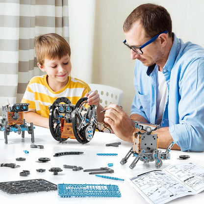 STEM Toys for Ages 8-13, Solar Powered Kits Toys Robotics for Kids Ages 8-12, Educational Building Science Experiment Kit, Boys Gifts for Kids 8 9 10 11 12 13 Years Learning Projects (Blue)