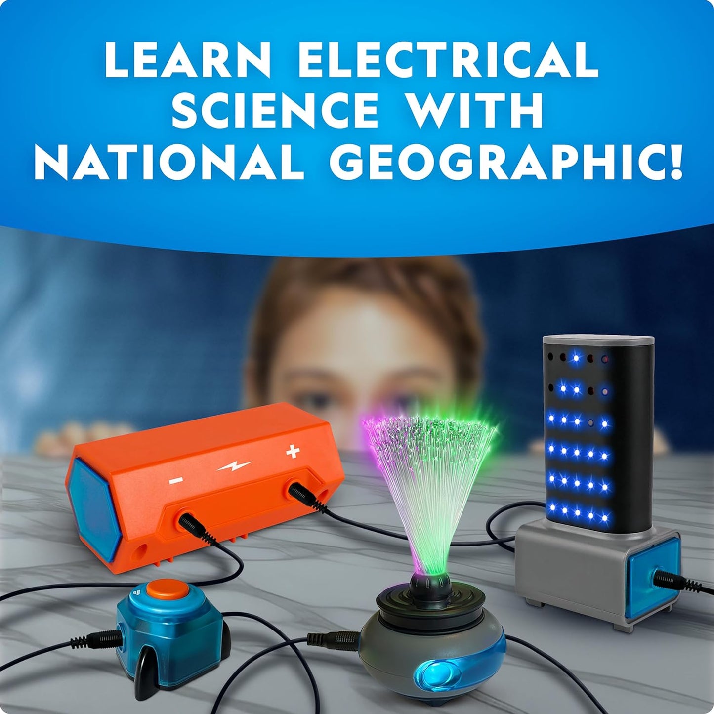National Geographic Circuit Maker Electronics Science Kit – 60 Hands-On STEM Projects for Kids, Build Real Electrical Circuits, Educational STEM Activity for Learning Electricity & Engineering Skills