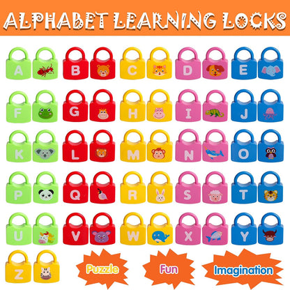 Dinhon Kids Learning Locks with Keys Numbers Matching & Counting Montessori Educational Toys for Ages 3 4 5 Boys and Girls Preschool Games Gifts