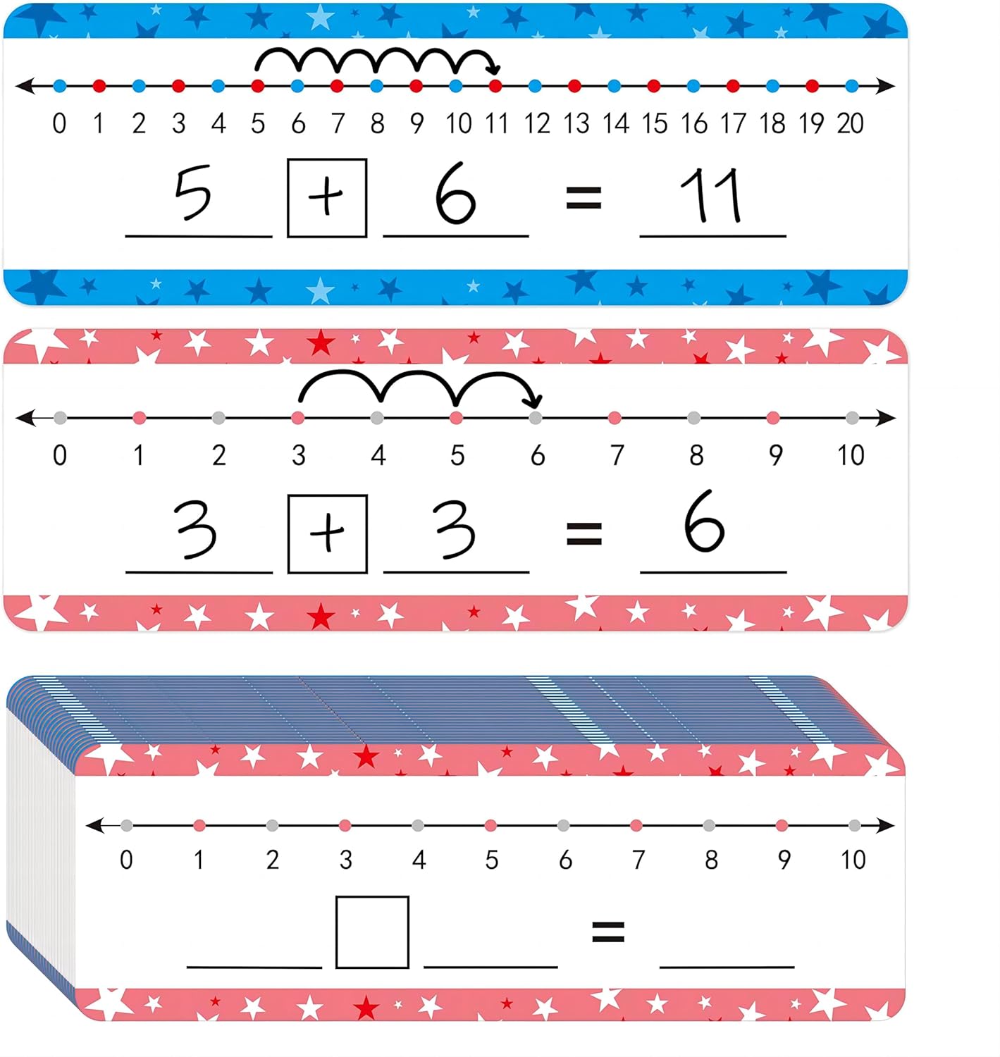 10 Pack Dry Erase Math Hundred Board Card Laminated Double Sided Number 1-100 Chart Easy to Write Consecutive Number Counting Chart for Students Math Manipulatives