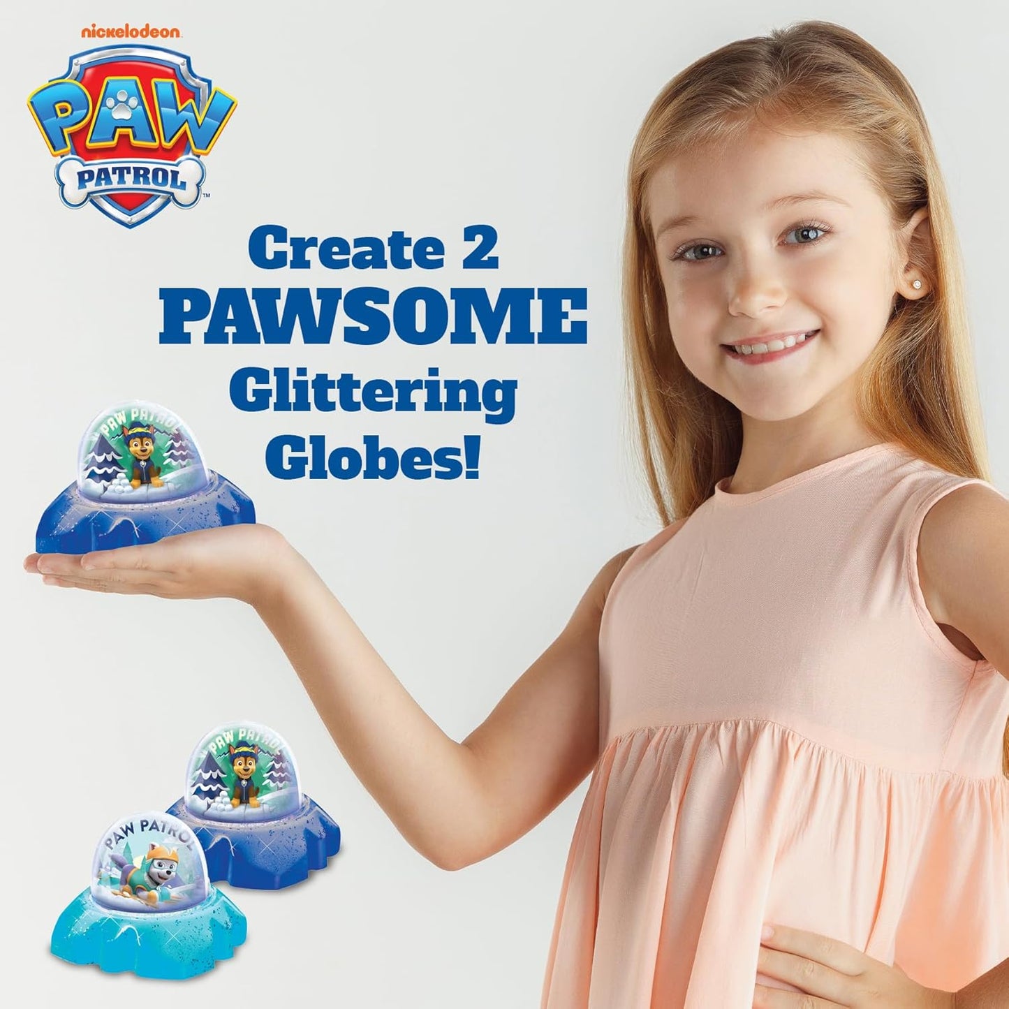 PAW Patrol DIY Glitter Globe Kit – Make Your Own Snow Globe Craft Set for Kids – Build Your Own Water Globes with Glitter, Molding Clay & Printed Designs
