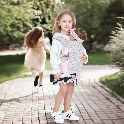 Miracle Baby Doll Carrier for Kids, Front and Back Baby Doll Accessories Backpack Kid Toddlers Play Toy Baby Carriers with Adjustable Straps for Little Girls