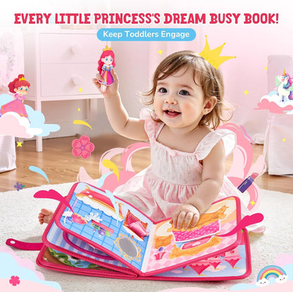 JoyCat Ocean Busy Book for Toddlers 1-3 - Travel Toy Activity Book for 1 2 3 Year Old Boys Girls, Educational Travel Toy with Sea Animals & Life Skills, Easter Basket Stuffers Kid, Autism Sensory Toys