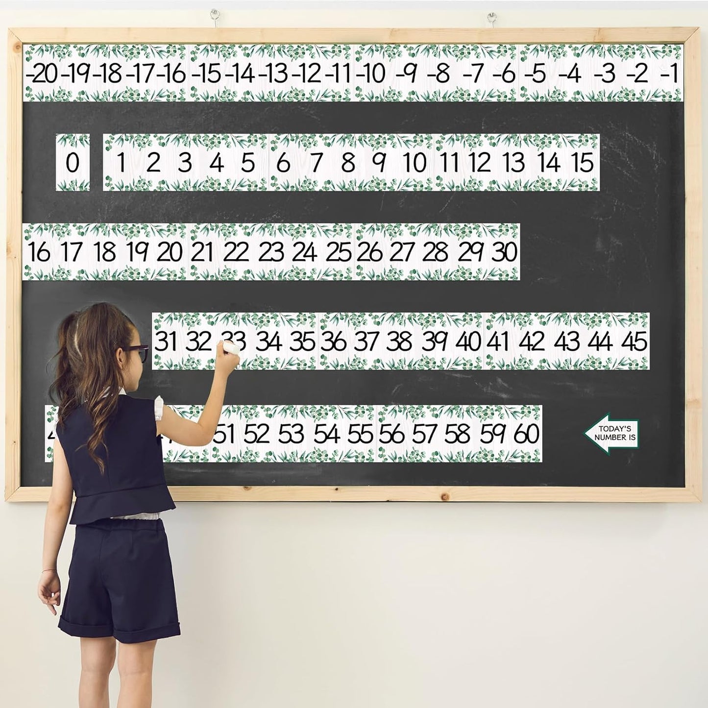 COCHIE Boho Number Line Bulletin Board Border - 20 to 120 Classroom Decorations for Wall Total 34ft, Math Number Lines Border Strips Learning Poster Supplies for Students, Teachers (Bohemian)
