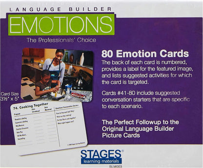 Stages Learning Materials Language Builder Picture Noun Flash Cards Photo Vocabulary Autism Learning Products, ABA Therapy 10 Boxes, 1413 Cards, Blocks, 88 Realistic 3D Items