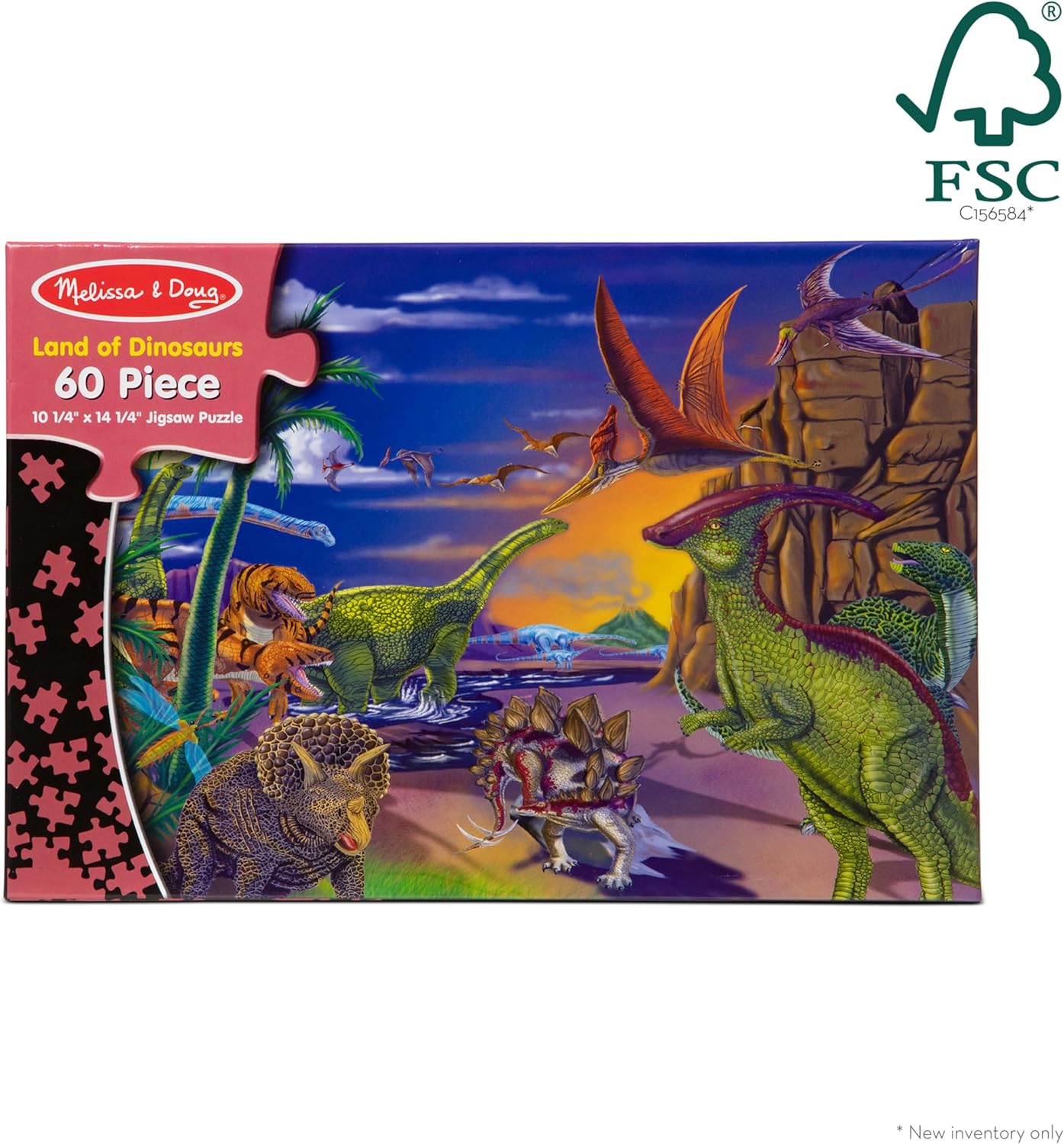 Melissa & Doug Land of Dinosaurs Jigsaw Puzzle (60 pcs)