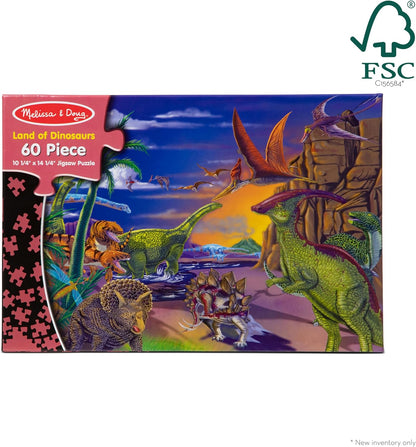 Melissa & Doug Land of Dinosaurs Jigsaw Puzzle (60 pcs)