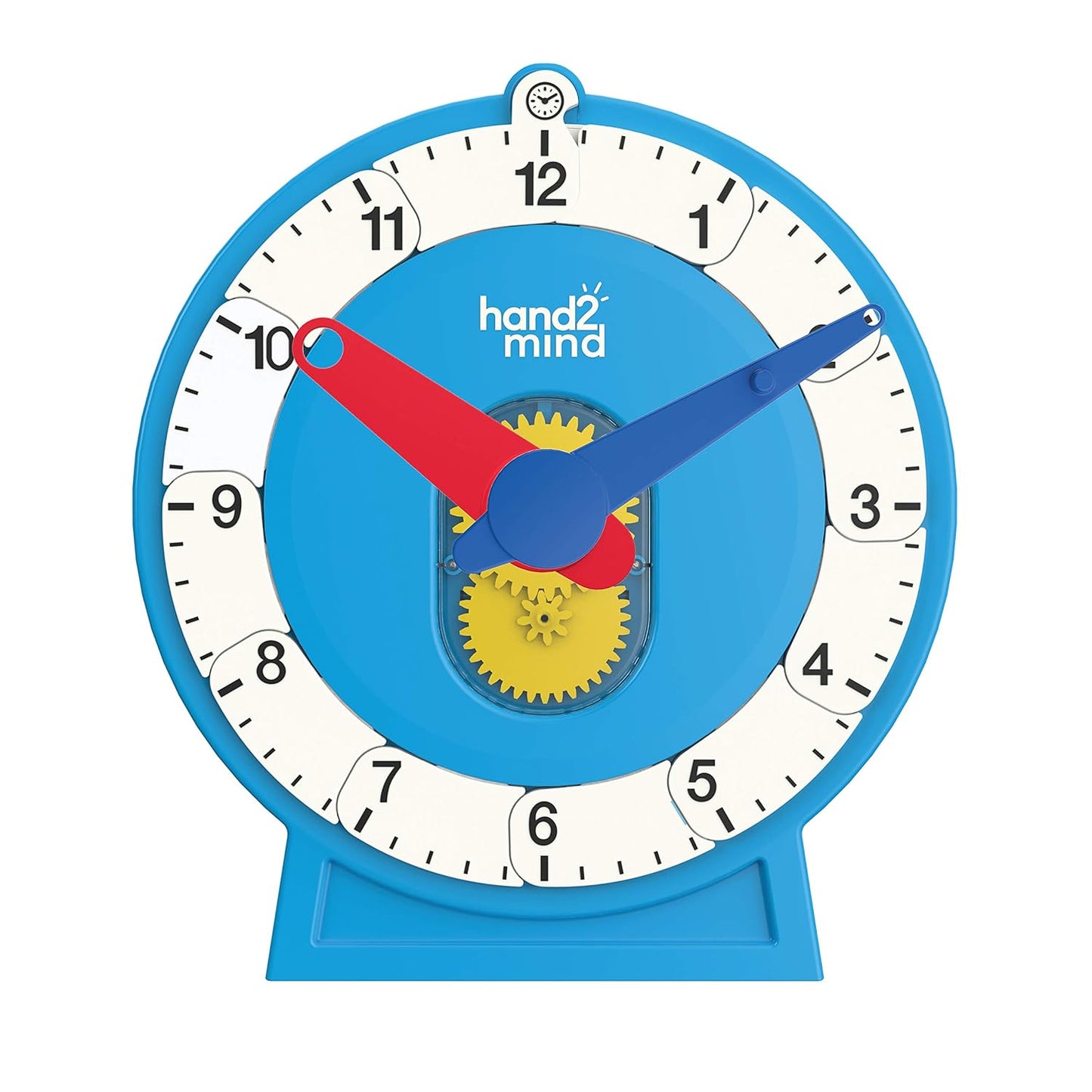 hand2mind Advanced NumberLine Clock, Learn to Tell Time, Analog Clock for Kids Learning, Number Line for Kids, Teaching to Tell Time, Math Manipulatives (Set of 1)