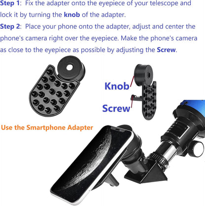 Lunar Telescope for Kids and Astronomy Beginners, Refractor Telescope with Finder Scope and 3 Eyepieces, Travel Telescope with Compact HD Binoculars for Moon Viewing Bird Watching Sightseeing
