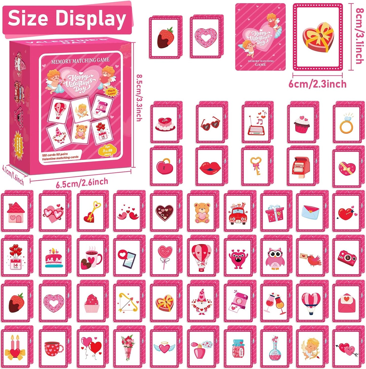 gisgfim 100 PCS Memory Matching Game Famous Paintings Concentration Memory Card for Adults Learning Educational Game A Fun & Fast Artworks Theme Matching Games