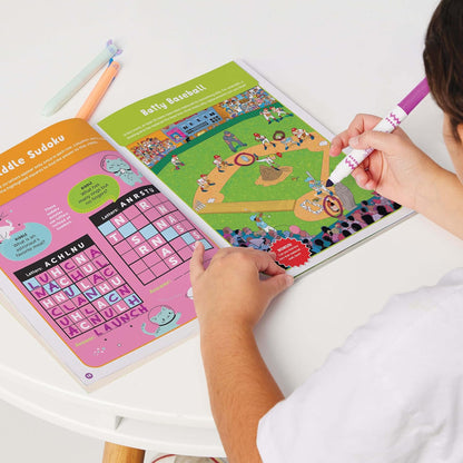 Highlights for Children Puzzle Fun 2025 Books for Kids Ages 6 and Up, 4-Book Set of Brain Teasers, Mazes, Word Puzzles and More Travel-Friendly Screen Free Kids Puzzles