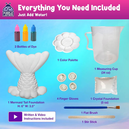Crystal Growing Kit-Birthday Gifts for Kids Ages 4 5 6 7 8, Crystal Making Experiment for Girls, Grow Your Own Unicorn Crystal, STEM Kit for Girls, Fun Summer Vacation Science Activity for Kids