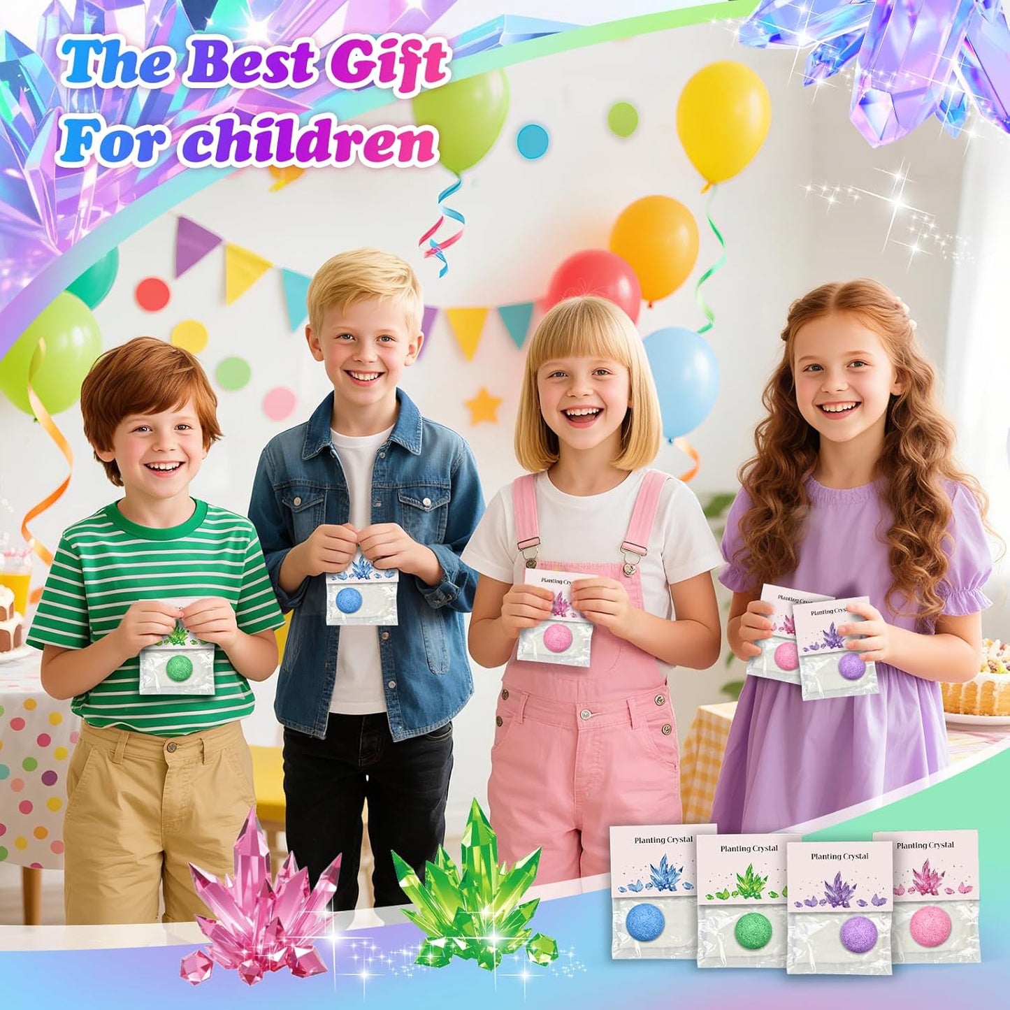 16Pcs Science Kit Crystal Growing Party Favor Supply Gifts for Kids Classroom Goodiebags Christmas Valentine's Day Gifts (16Pcs, One Size)