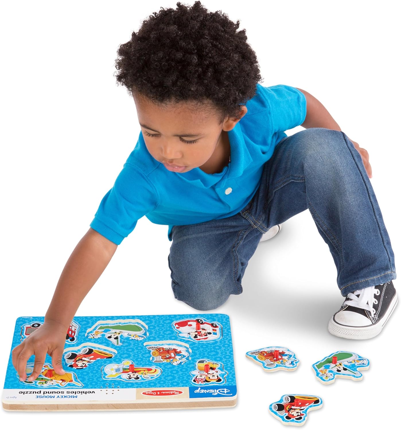 Melissa & Doug Disney Mickey Mouse and Friends Vehicles Sound Puzzle (8 pcs)