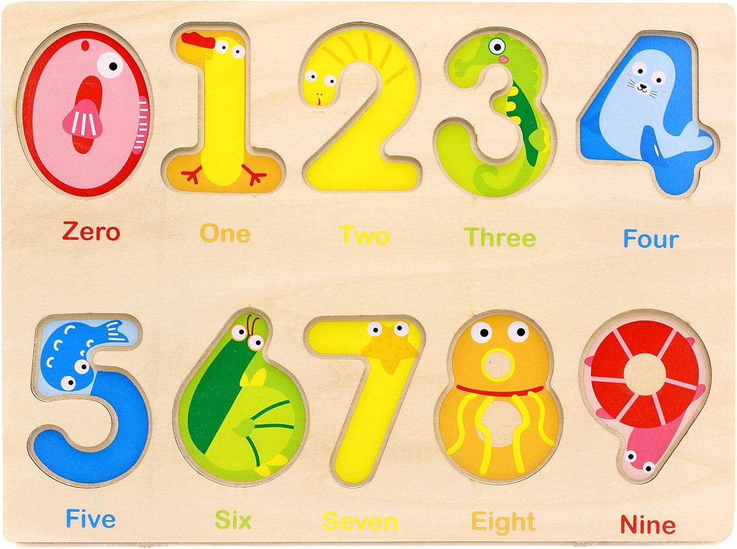 Aile Toddler Wooden Preschool Learning Shape Peg Puzzle Board Toys