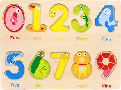 Aile Toddler Wooden Preschool Learning Shape Peg Puzzle Board Toys