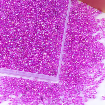 10100 Pcs Size 11/0 Glass Seed Beads, 2 mm Dark Green Small Mini Spacer Loose Pony Beads for Jewelry Making and DIY Crafts - Colors A