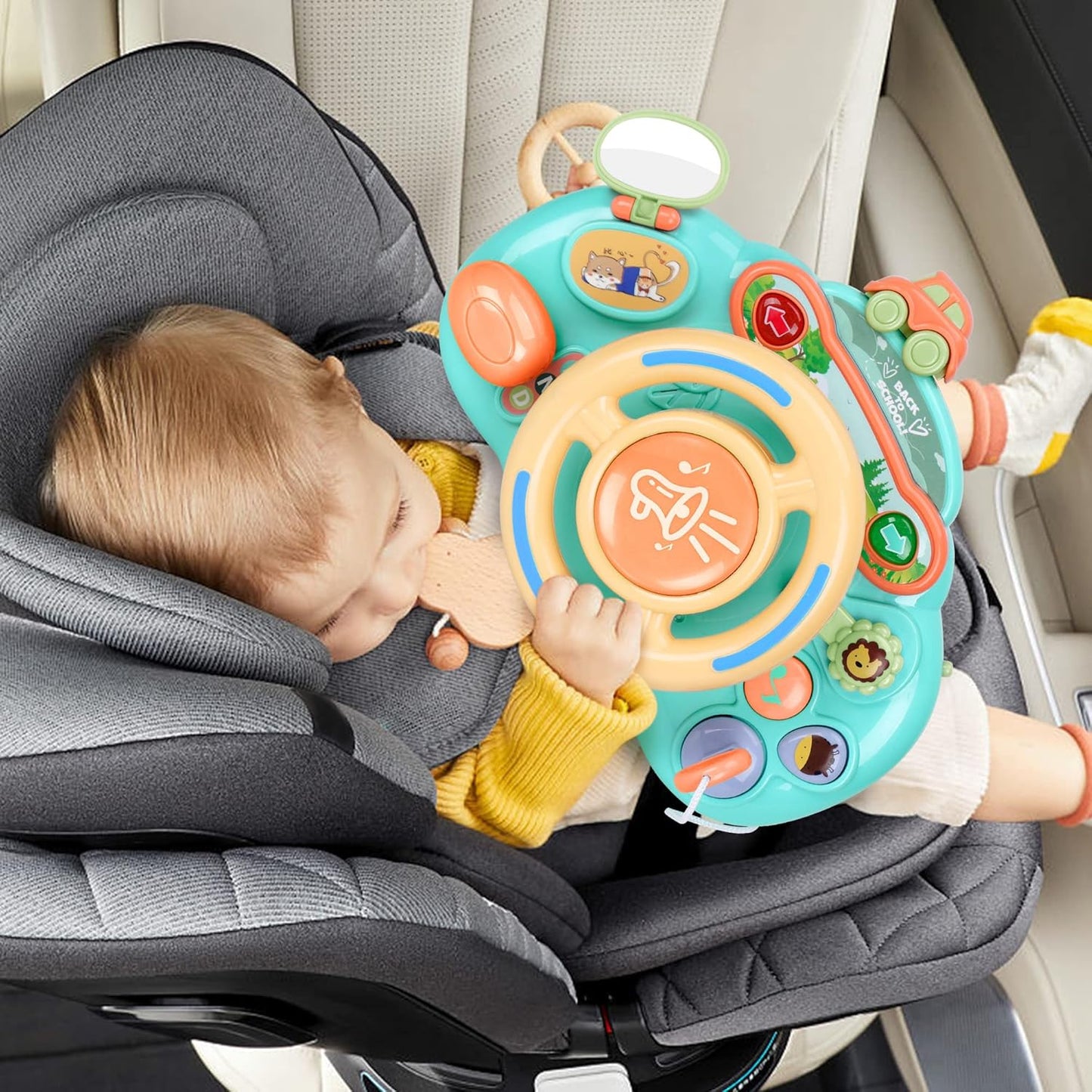 Caterbe Steering Wheel for Toddlers Toys, Baby Montessori Toy for Educational Gift