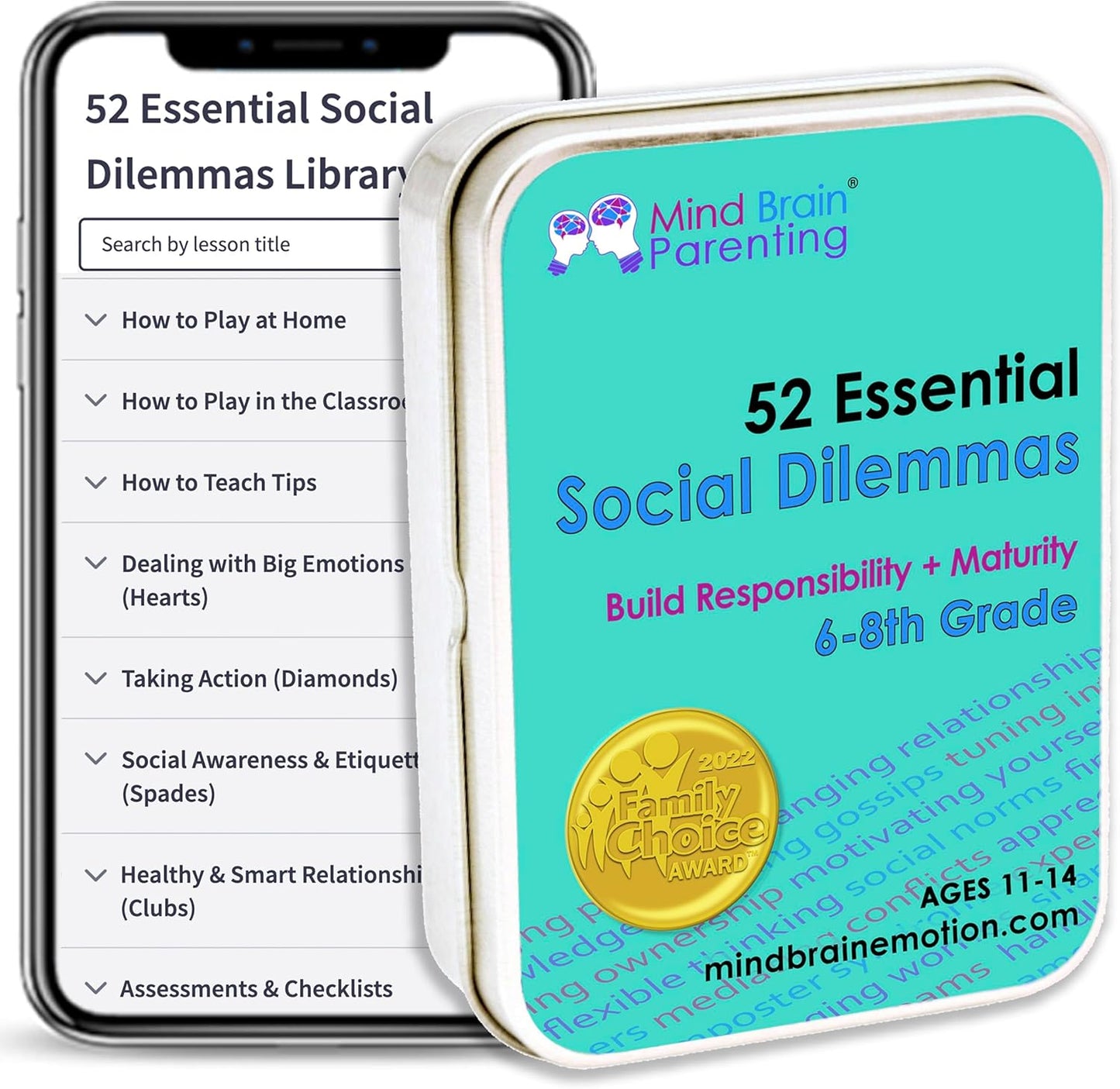 Mind Brain Emotion 52 Essential Conversations for Home, Therapy, Speech, School Classroom - Conversation Cards for Kids, Family, Teacher & Counselor to Build Growth Mindset & Communication Skills