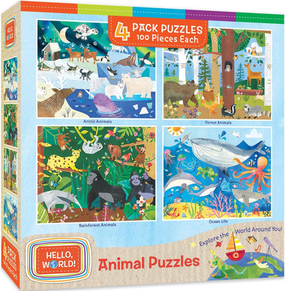 MasterPieces Puzzle Set - 4-Pack 24 Piece Jigsaw Puzzle for Kids - Sesame Street 4-Pack - 8"x10"