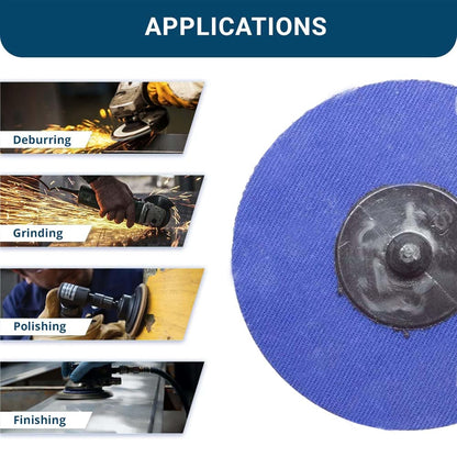 Benchmark Abrasives 2 Inch Sanding Discs Quick Change Zirconia - Male R Type Backing Drill & Die Grinder Sanding Disc for Deburring Polishing Rust Remover for Metal Paint Stripper (25 Pack), 36 Grit