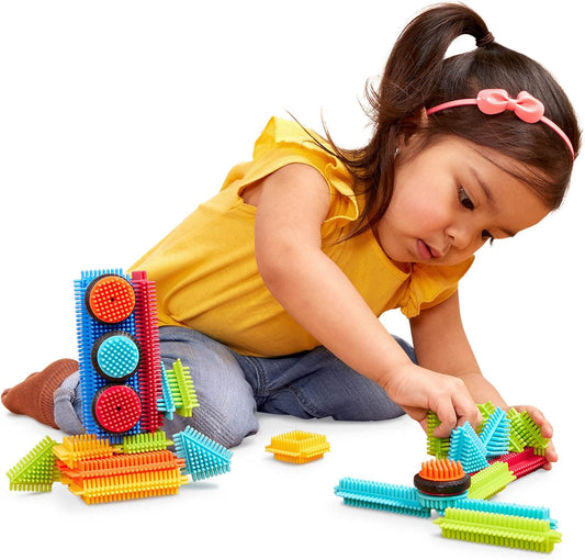 Battat – Bristle Blocks – STEM Interlocking Building Blocks – 112 Pieces Playset – Developmental Toys for Toddlers & Kid – Basic Builder Set – 2+ Years