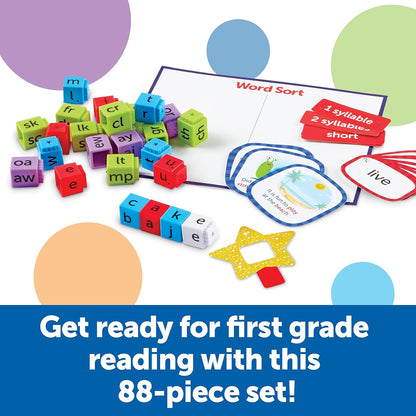 Learning Resources Skill Builders! Kindergarten Reading Activity Set - 122 Pieces, Ages 5+, Back to School Essential Materials, Homeschool Supplies