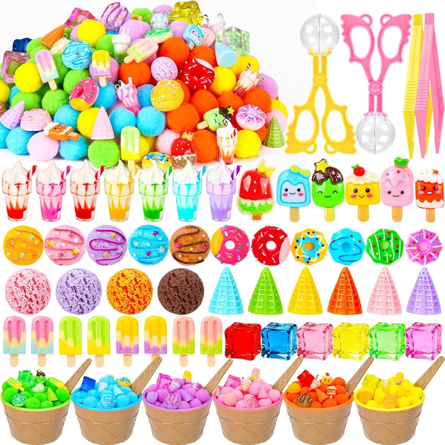 307 Pcs St. Patrick's Day Sensory Bin Filler Shamrock Fine Motor Sensory Bin Items Includes Pom Poms Irish Shamrock St. Patrick's Hat Resin Animals for Counting Sorting Training