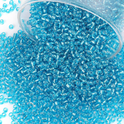 10100 Pcs Size 11/0 Glass Seed Beads, 2 mm Dark Green Small Mini Spacer Loose Pony Beads for Jewelry Making and DIY Crafts - Colors B