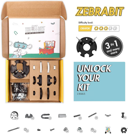 The Off Bits Erector Set: Animal Mini STEM Toys for Kids 6+, Toy Building Sets with Nuts & Bolts, STEM Building Toys Gifts for Boys and Girls (Blue Elephant)