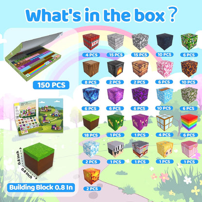 Magnetic Blocks Toys for Kids, 100 PCS Building Blocks Cubes, Stacking Magnetic Tiles Toys for Kids Toddlers Boys Girls Ages 3 4 5 6 7 8-12 Birthday Gifts Party Supplies (Underworld)