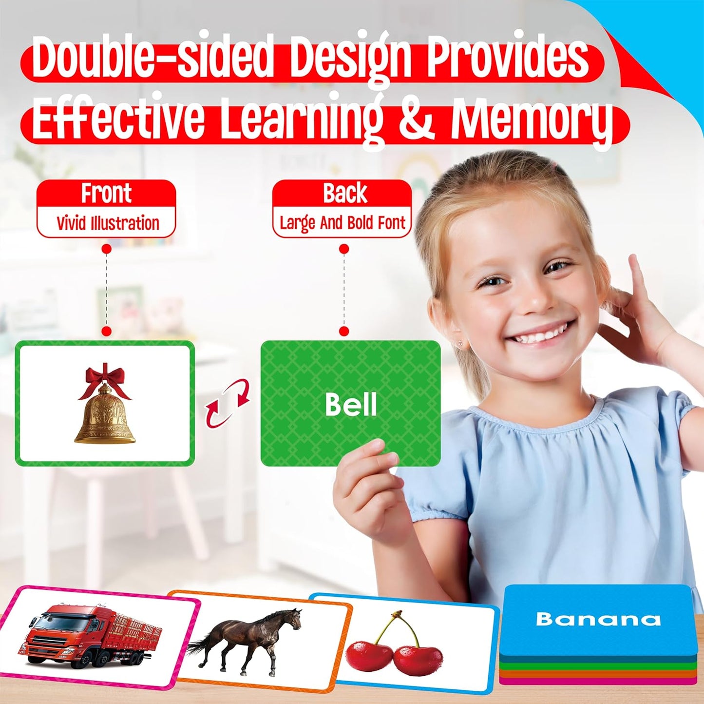 140 Noun Picture-Word Cards, Picture Flashcards Language Builder Visual Aid Speech Development Tool for Autism, ESL Teaching Material Non-Verbal Vocabulary Builder for Children, Kids, Adults (Level 2)