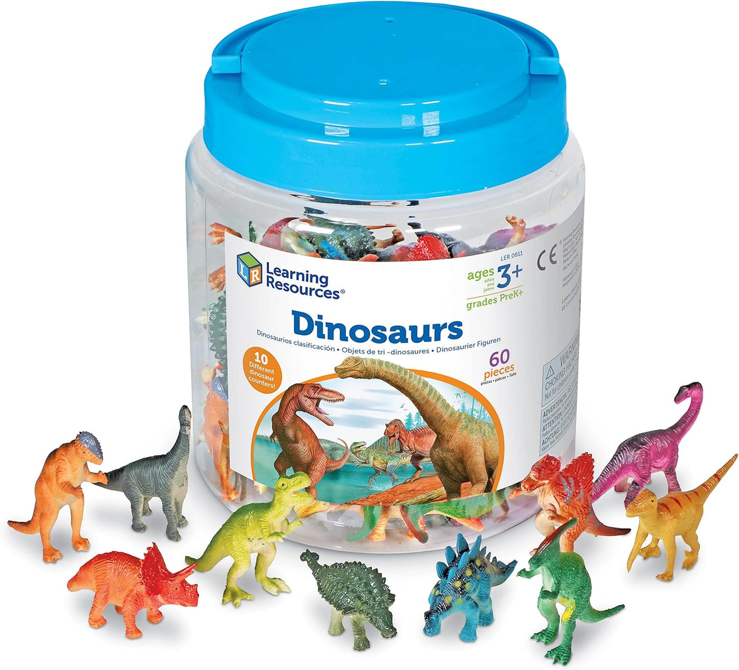 Learning Resources Farm Animal Counters - 60 Pieces, Ages 3+ Toddler Learning Toys, Farm Animals Toys, Develops Counting and Matching Skills