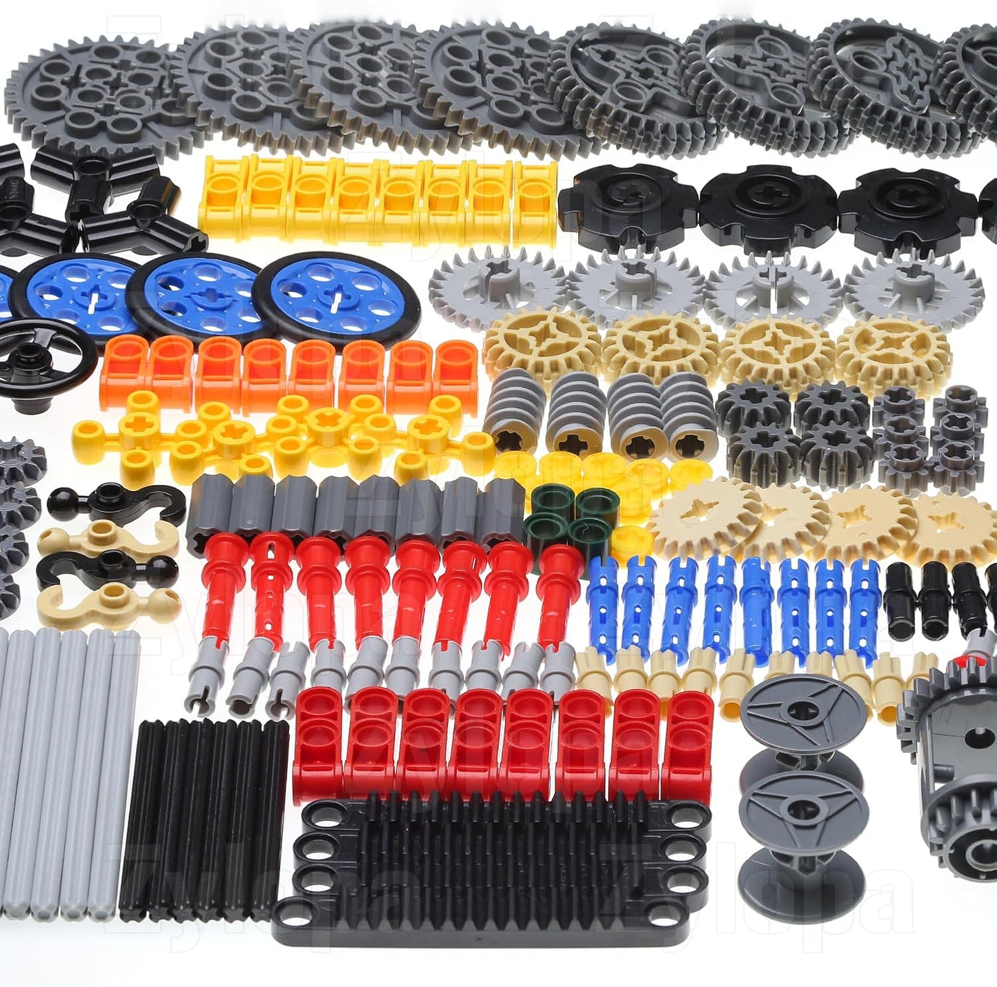 270pcs Technical-Gear Set Technic-Parts Gears-Chain-Links-Pins Axles-Differential Compatible with Major Brands Pieces(RandomColor)