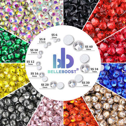 5000PCS SS6/2mm Glass Crystal Rhinestones (Clear), Bedazzling Flatback Rhinestones for Crafting DIY Crafts Nail Art Makeup Decoration, Gems Diamond Charms for Tumbler Shoes Clothing Mug