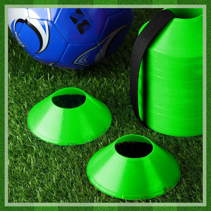 Hanaive 100 Pieces Mini Soccer Cones for Sport Drills 5 Inch Agility Disc Cones with Accessories for Kids Football Training