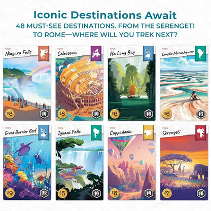 Underdog Games Trekking the World 2nd Edition - Award-Winning Board Games for Kids & Adults Ages 12+ - Easy-to-Learn Strategy Journey for Globetrotters, Perfect for Family Game Night & Educational Fun