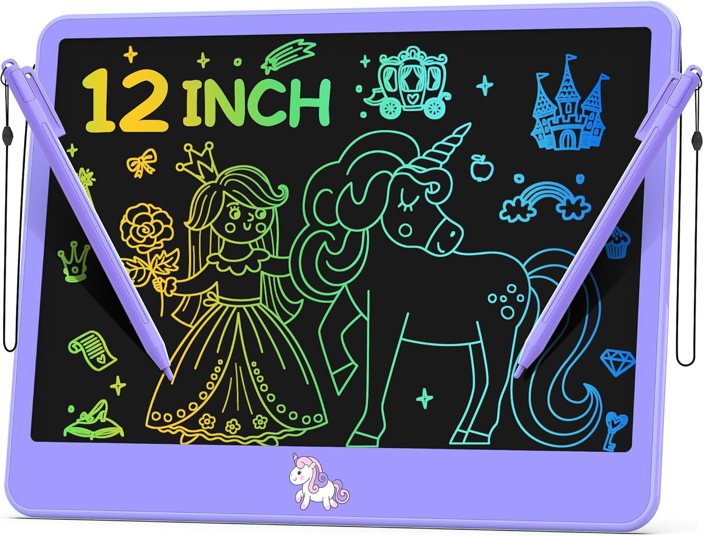 Hockvill LCD Writing Tablet for Kids 16 Inch, Toys for Girls Boys Drawing Pad for 3 4 5 6 7 Year Old Kids Toys, Christmas Birthday Gift for Kids, Toddler Doodle Board Travel Essentials - Pink