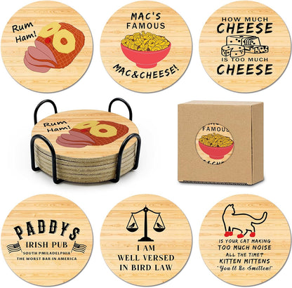 Golden Girls TV Show Merchandise,6 PCS Cork Coasters for Drinks,Funny Set with Coasters Holder,Golden Girls Fans Clean Dirty Dishwasher Magnet,Refrigerator Sign Kitchen Decor Gifts