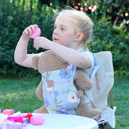 GAGAKU Doll Carrier for Kids, Toy Baby Doll Carrier, Reborn Dolls Carrier Toy Baby Sling with Adjustable Straps, Baby Doll Accessories - Green - Camellia
