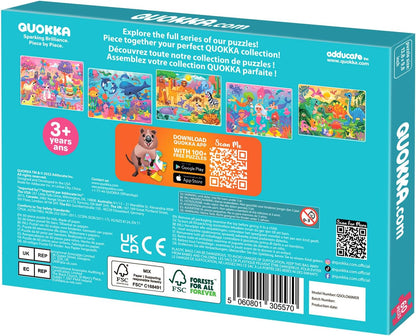 QUOKKA Puzzles for Kids Ages 4-6 – 60 Piece Jigsaw Puzzles for Toddlers Ages 3-5 with Unicorns – Quiet Time Toy for Preschoolers 2-4 – FSC Certified Educational Learning Game for Boys and Girls