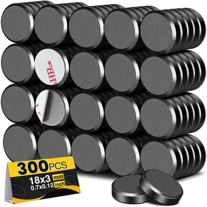 TRYMAG 55 Pack Magnets for Crafts with Adhesive Backing, 1 Inch (25mm) Ceramic Magnets Small Magnet Round Disc for Refrigerator Button DIY Cup Tiny Magnet Craft Hobbies, Science Projects