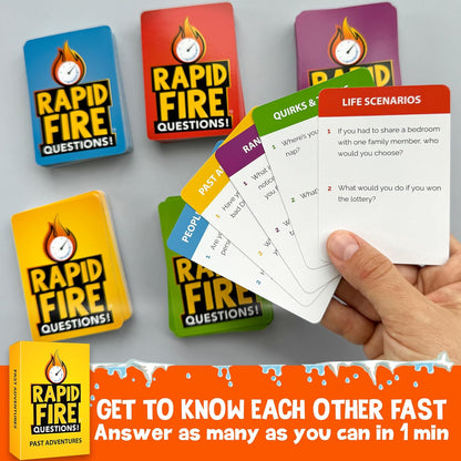 QUOKKA Family Conversation Cards Game - Break The Ice Game for Kids and Families - Icebreaker Cards with 500+ Questions - Family Game for Kids 8-12 - Perfect for Families Games Night I Travel Version