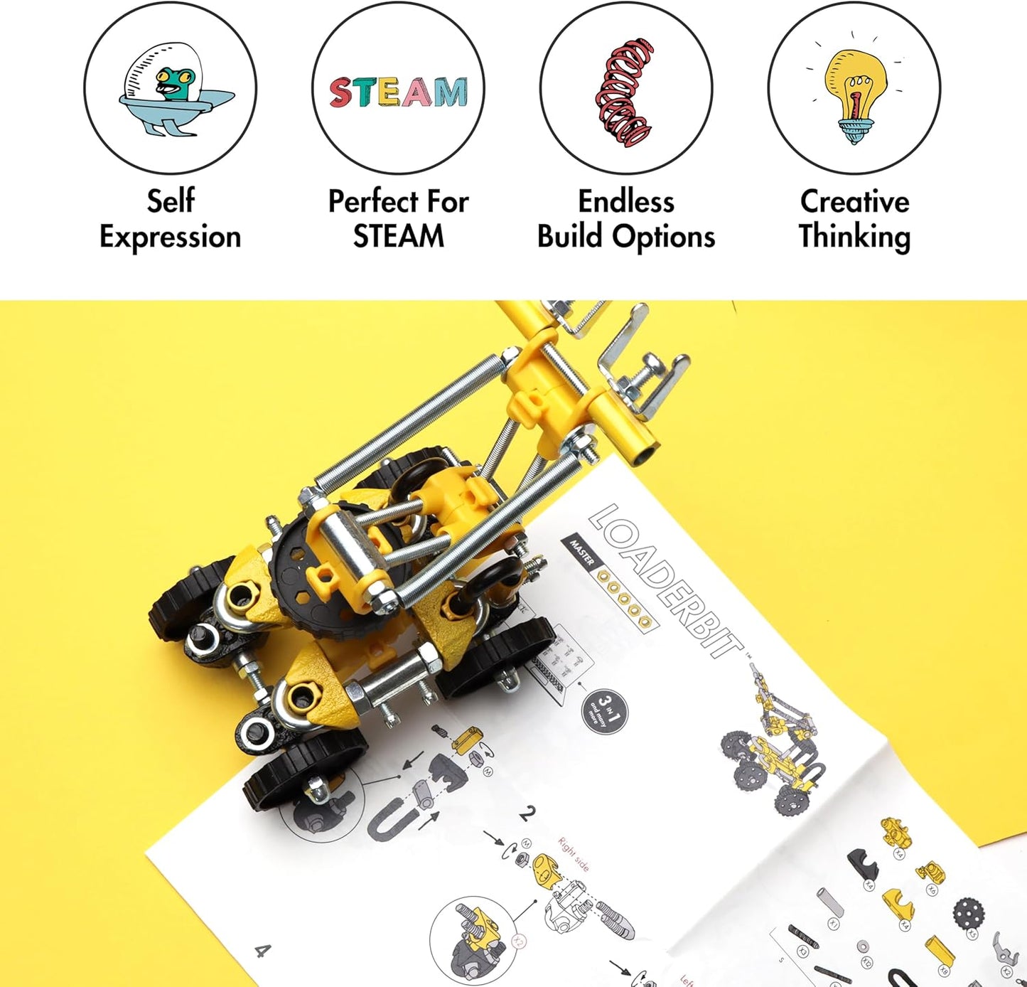 The Off Bits AirBit – Build Your Own Airplane! STEM Building Kit for Creative Kids 8-12 & Curious Adults, Fun Educational Gift for Boys & Girls