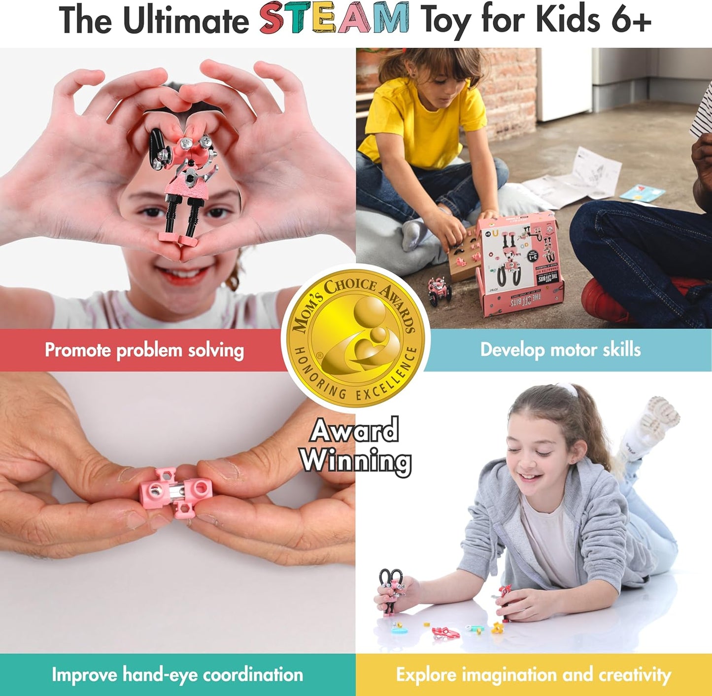 The Off Bits CareBit Build Your Own Robot Toy Construction Set, Educational Gift STEM Activities Learning Kit, Creative Build and Play Model Kit Steam Toys for 6 7 8 9 10+ Year Old Boys & Girls